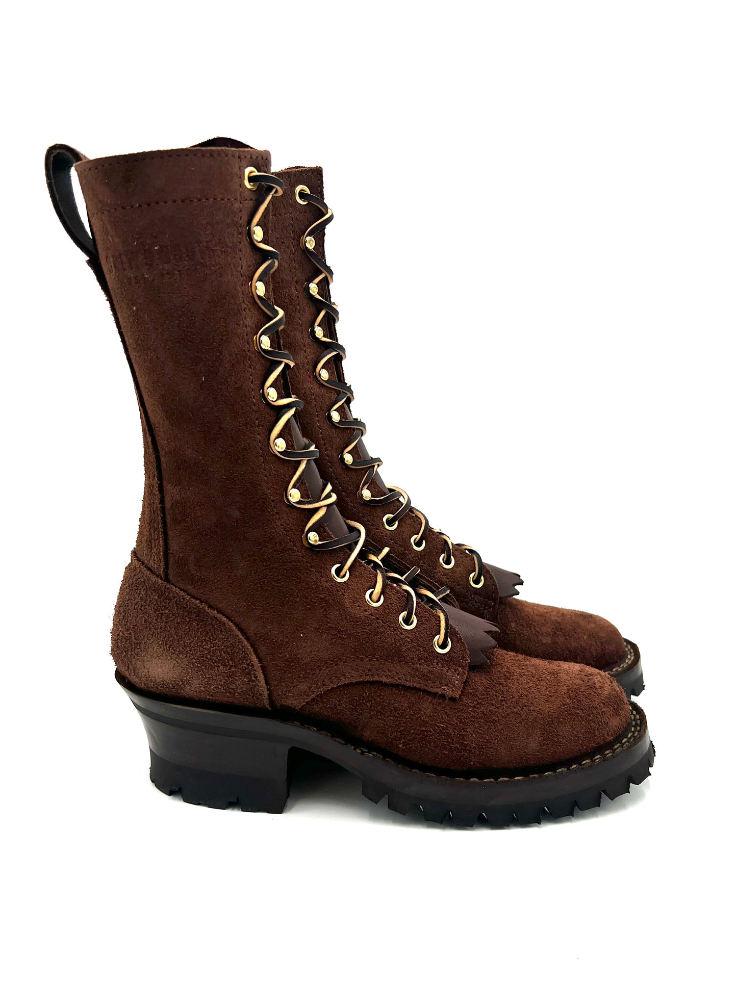 All Brown Roughout #DRA409V-BRNRO Size 6B - Drew's Boots - Drew's Boots