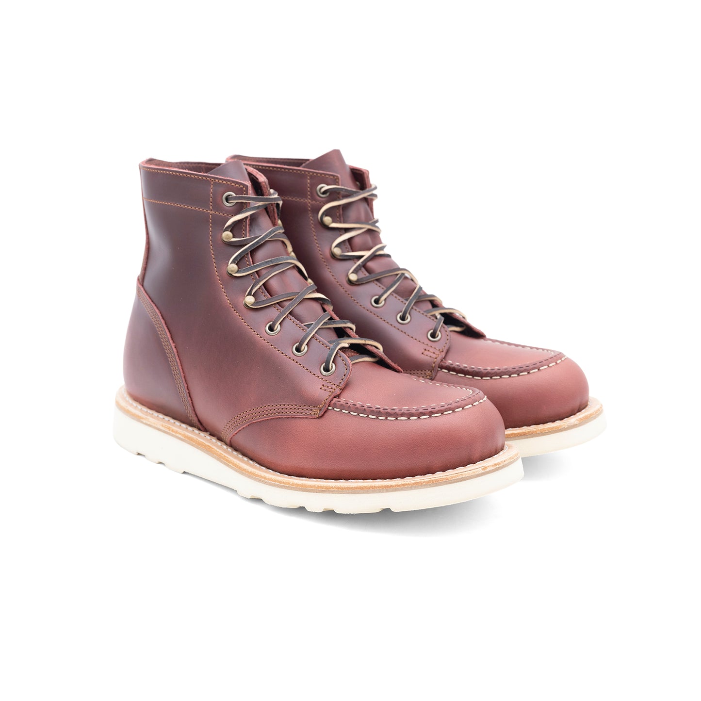 6" Moc Toe - Merlot - Drew's Boots - Drew's Boots