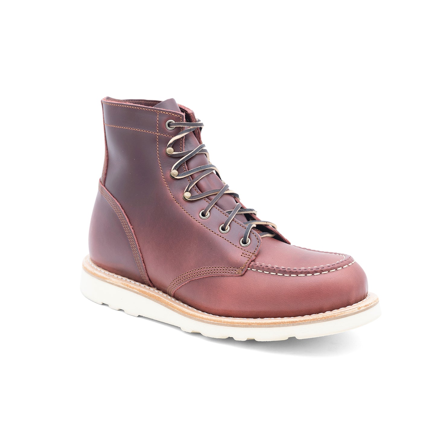 6" Moc Toe - Merlot - Drew's Boots - Drew's Boots